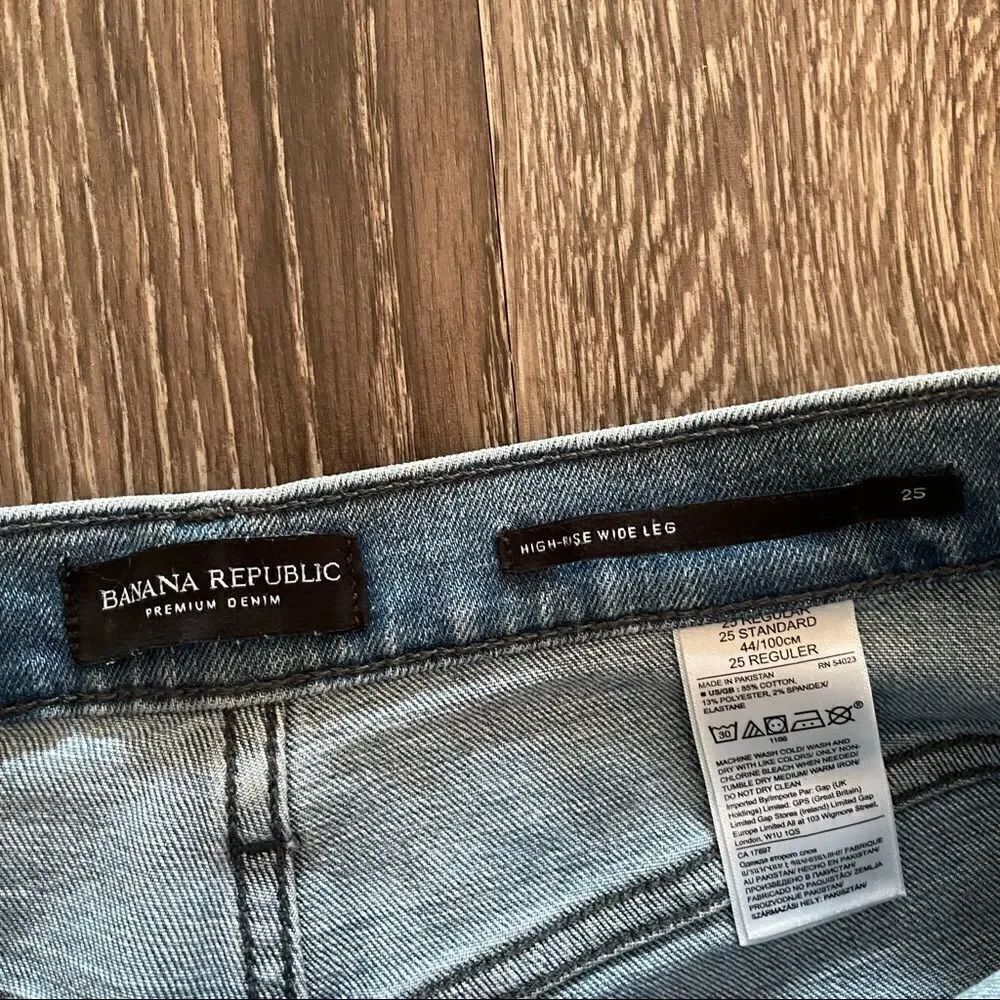 Banana republic high rise wide leg handpainted - Picture 4 of 6